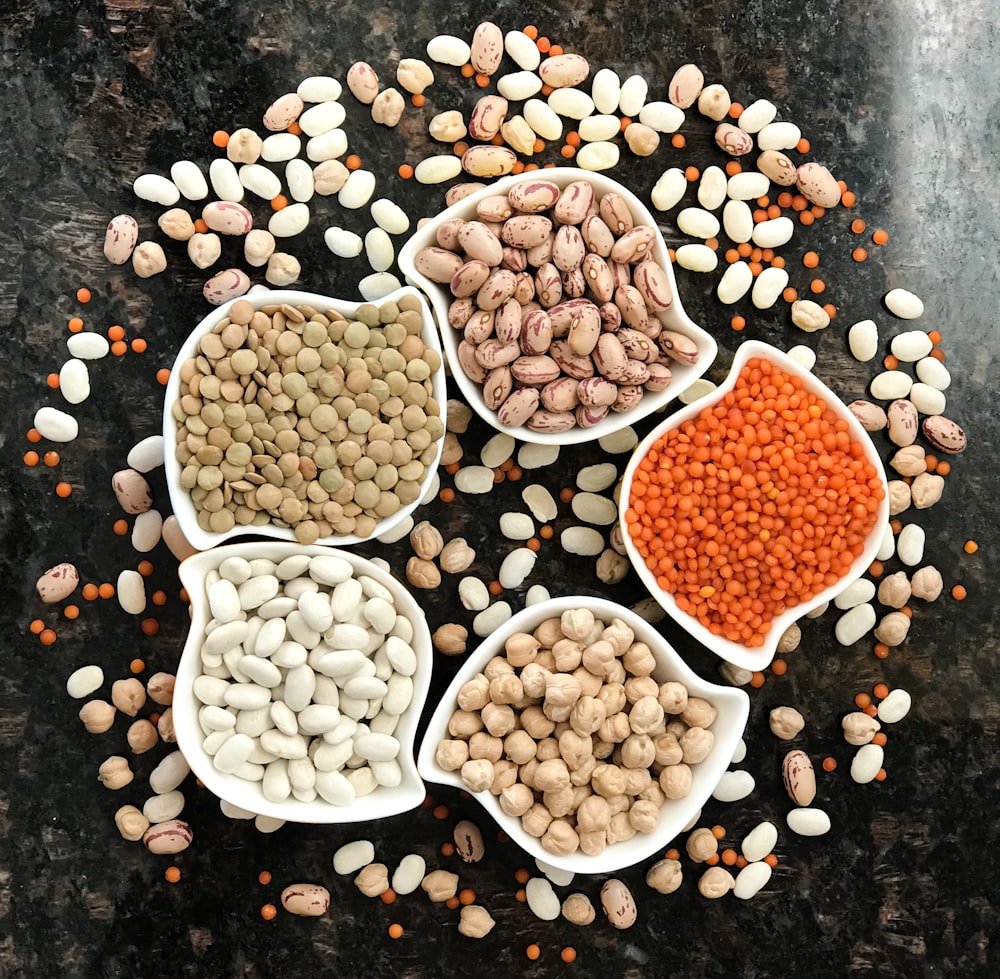 Dried lentils, a top source of dietary fiber